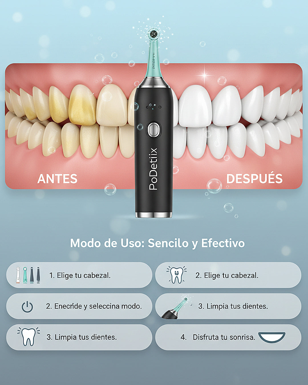 Cepillo Eléctrico Dental Quita Sarro ProDentix