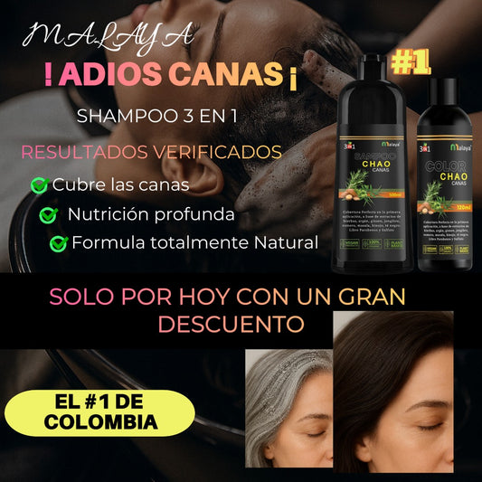 SHAMPOO 3 en 1 ANTI CANAS de 500ML+TRATMIENTO+ envió gratis
